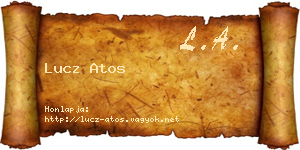 Lucz Atos névjegykártya